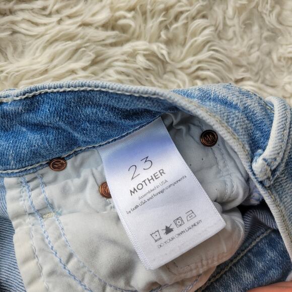 Mother The Insider Crop Step Chew Drinking By The Pool Wash Jeans Size 23 - Picture 9 of 10